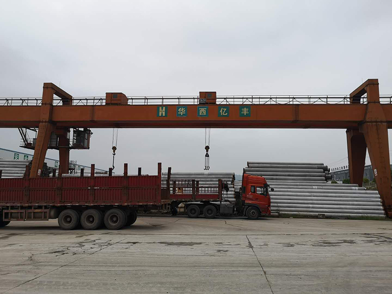 华西亿丰管桩实业有限公司拉丝机装置现场